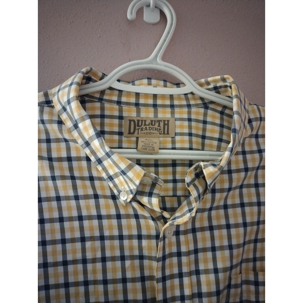 Duluth Trading Company Men's Long Sleeve Button Down Plaid Dress Shirt Size 2XL - Picture 4 of 10